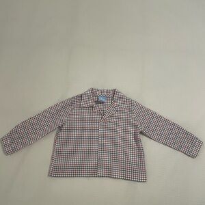 Bella Bliss Red and Blue Checkered Button Down Shirt